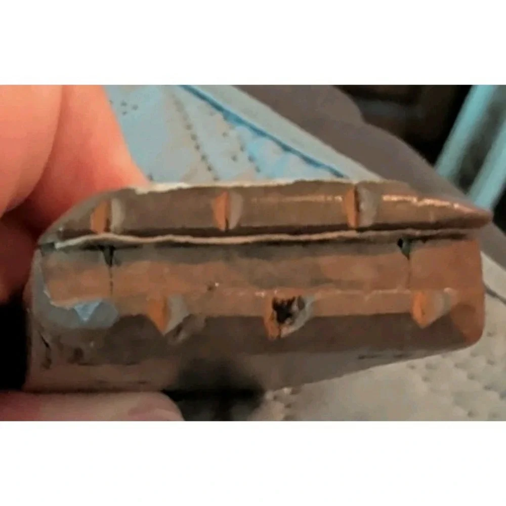 Antique  Wооden Folding  Pocket Compass Sundial Painted.Circa 1800.With Name.